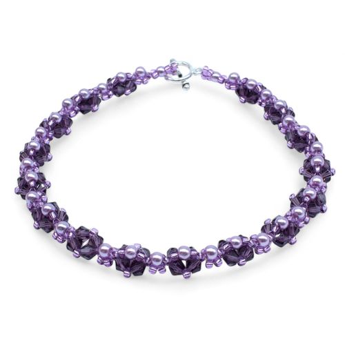 Kassia Diamond Bracelet Makes 2 grape bracelet making kit — DIY set with beads and instructions for creating handmade jewelry