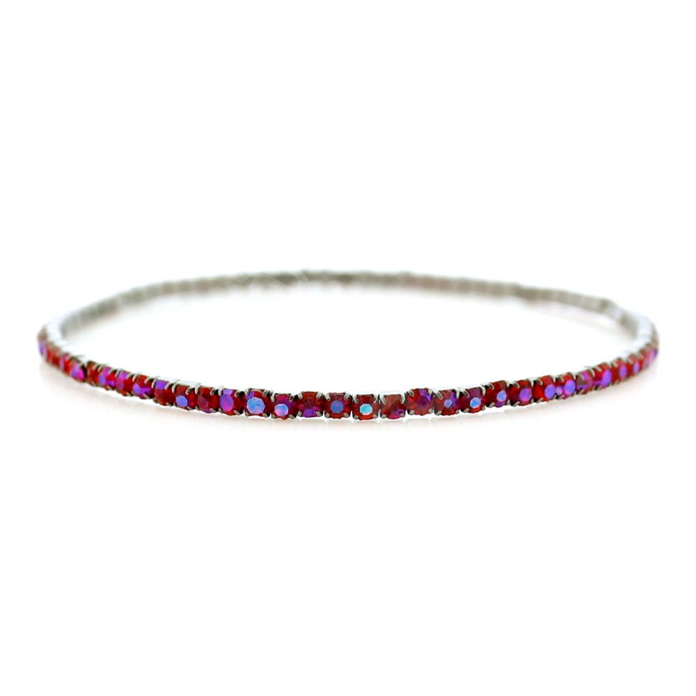 Crystal Bangle - Black with Pink Red combi