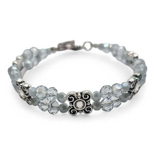 Vander Bracelets Makes 2 silver cloud bracelet making kit — DIY set with beads and instructions for creating handmade jewelry