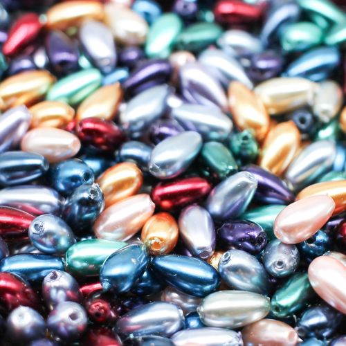 Glass Pearl Drop Beads 4x8mm   Mixed 50pcs for jewellery making