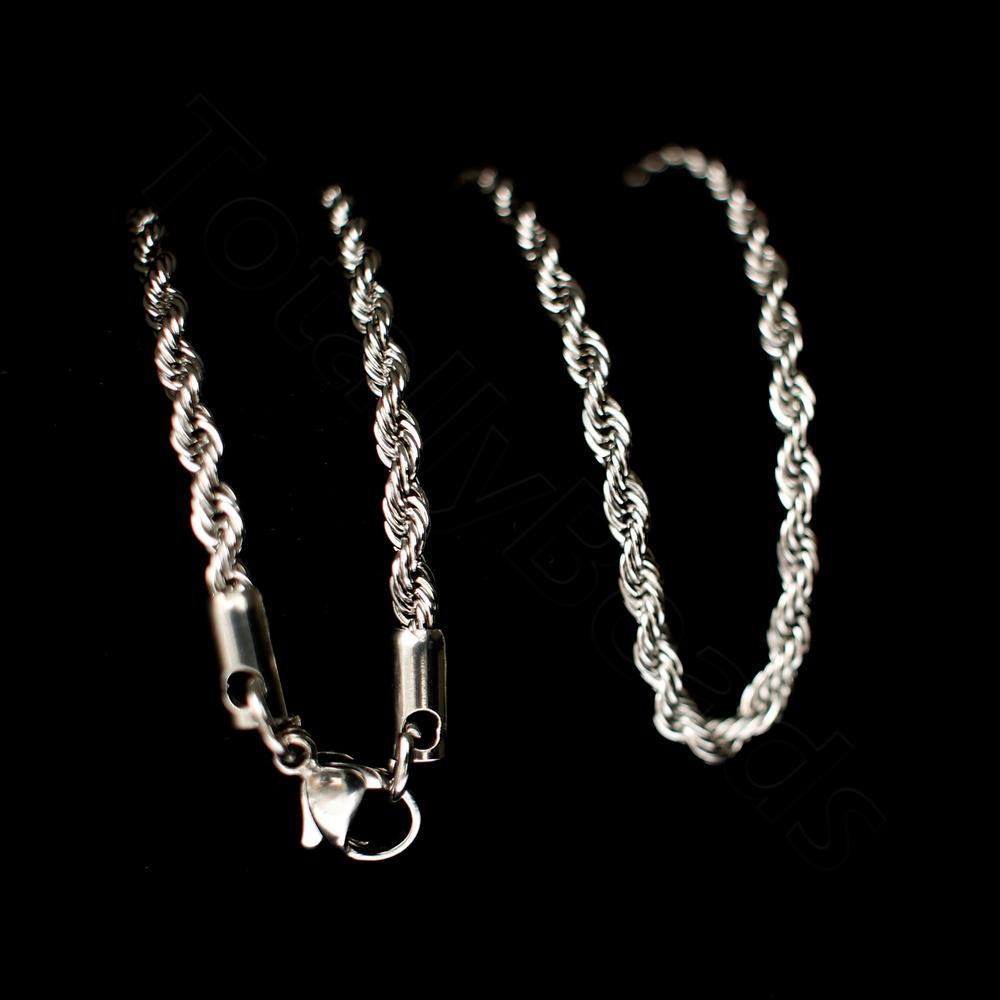 Stainless Steel Necklace Twist 3mm - 55cm 22 Inch
