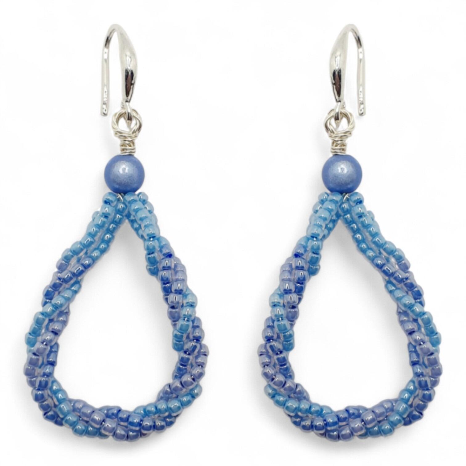 Sedona Twine Earrings 5 Pairs blue earring making kit — DIY set with beads and instructions for creating handmade jewelry