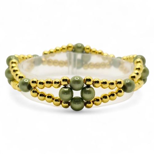 Marilyn Miracle Bracelet Makes 3 lime green bracelet making kit — DIY set with beads and instructions for creating handmade jewelry