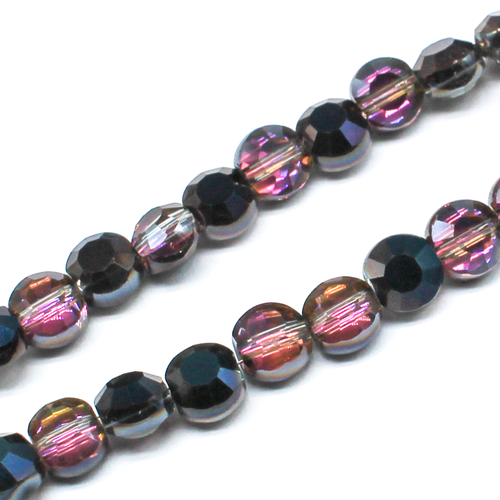 5mm crystal beads black rainbow, pack of 100 — faceted for jewelry making and beadwork