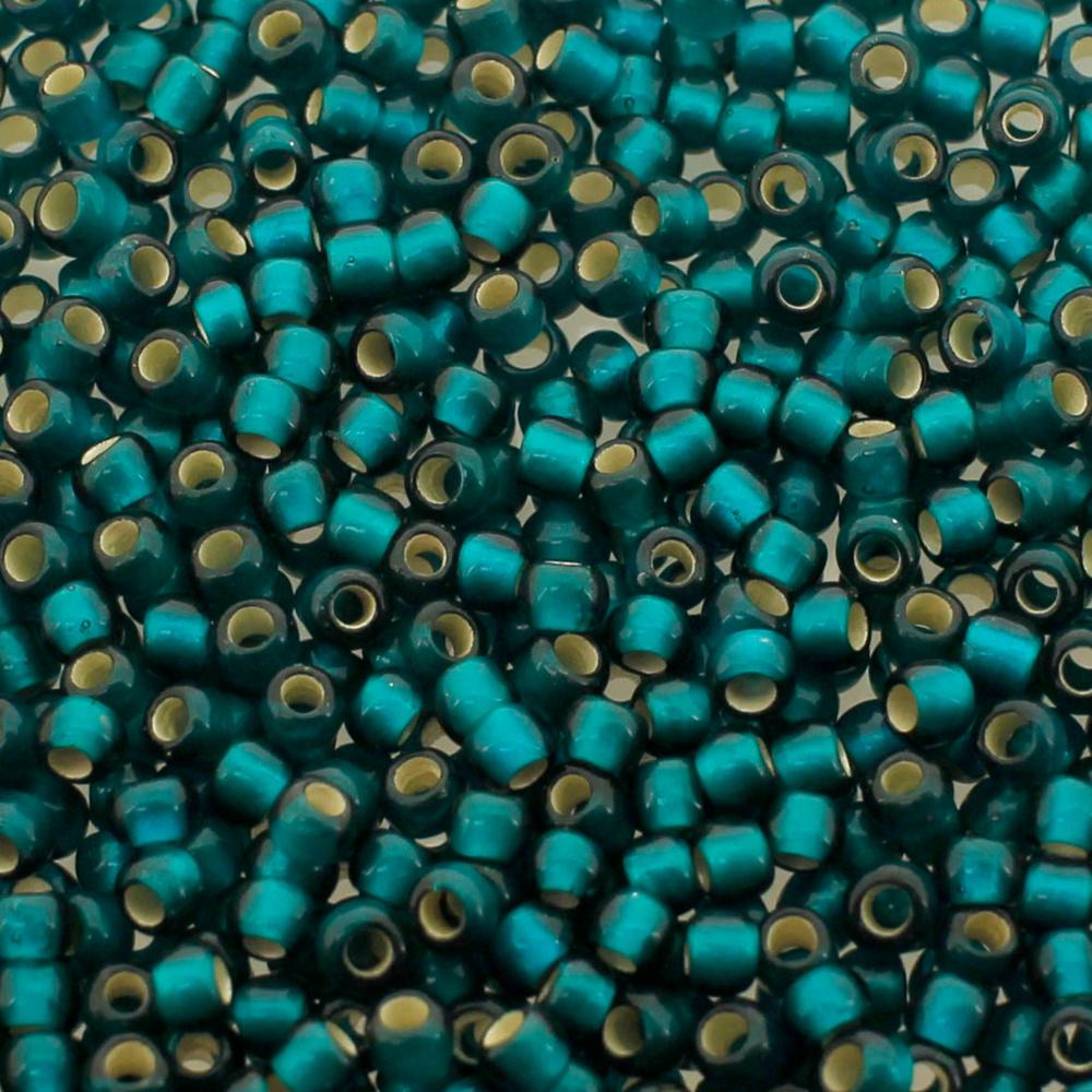 Toho Size 8 Seed Beads 10g -  Silver Frost Teal