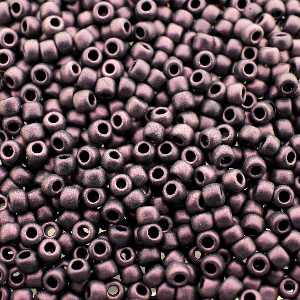 Toho Size 6 Seed Beads 10g - Hybrid Metallic Suede Pink
