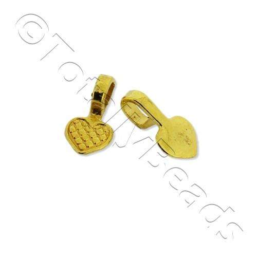 Gold Plated Bail - Small Heart
