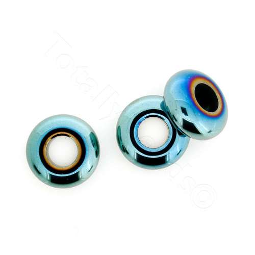 14x6mm hematite beads — for jewelry making, crafting, and beadwork projects