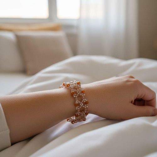 Crystal Daisy Flower Bracelets   Rose 3x4mm for jewellery making