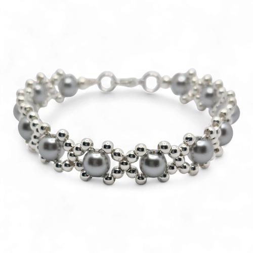Noughts & Crosses Bracelets Makes 4   Silver Dust for jewellery making