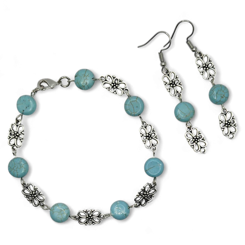 Sybille Gemstone Bracelets   Turquoise Howlite for jewellery making