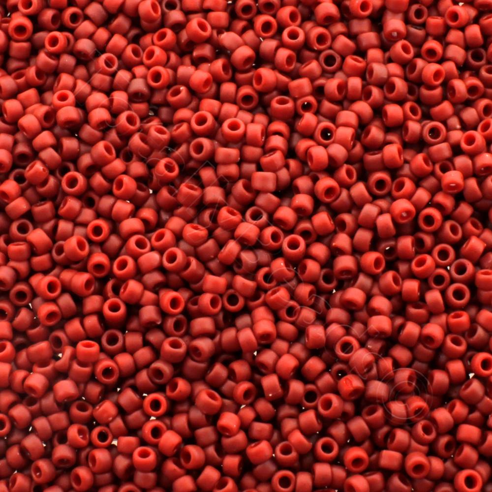 Toho Size 15 Seed Beads 5g - Semi Glaze Dark Red