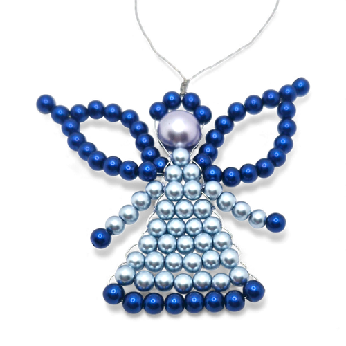 Beaded Angel Decorations   Royal Blue 3mm for jewellery making