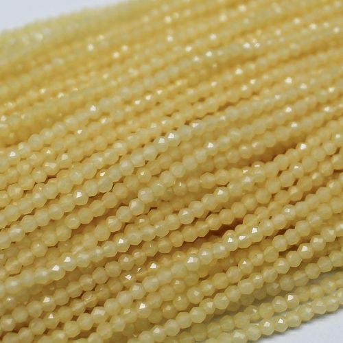 Micro Crystal Round Beads 1.5mm   Pastel Yellow for jewellery making