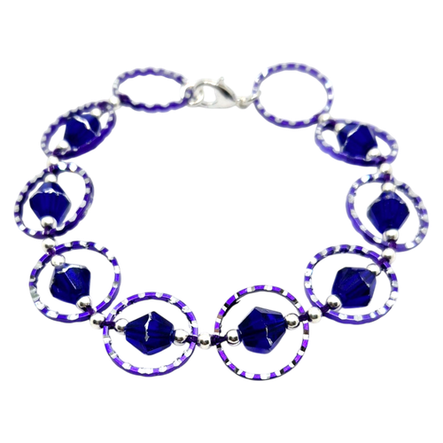 Bethan Ring Bracelets x3   Royal Blue for jewellery making