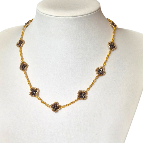 Beatrix Clover Necklace x2   Charcoal for jewellery making
