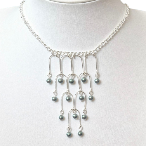 Yelena Necklace x4   Moss Green for jewellery making
