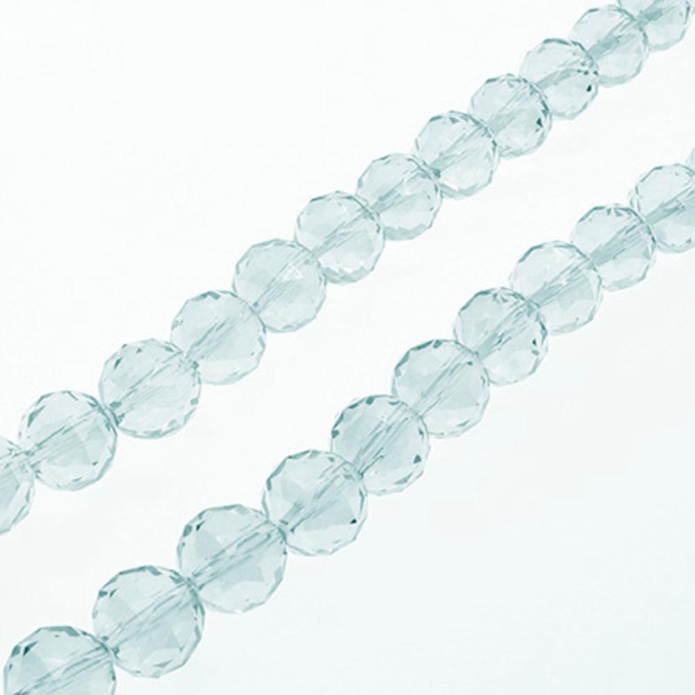 11mm Crystal Round Beads 25pcs - Hint of Blue
