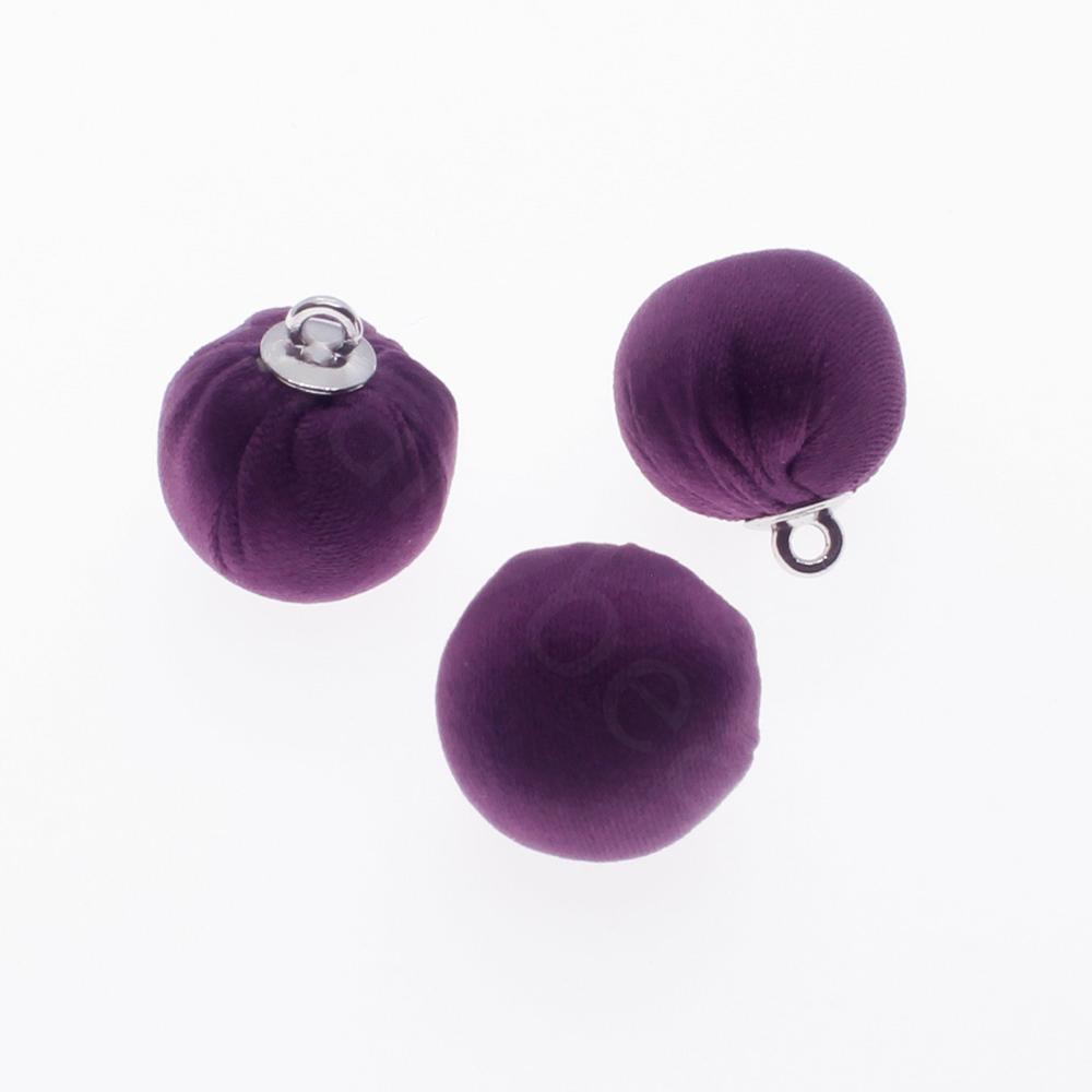 Silk Orb Charms - Mullberry 2pcs