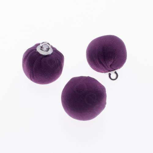 Silk Orb Charms - Mullberry 2pcs