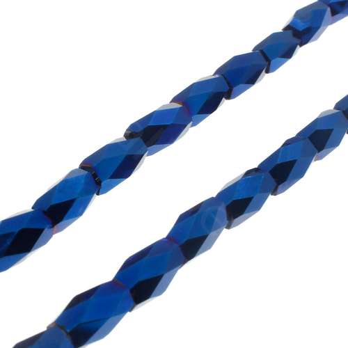 4mm crystal beads blue iris — faceted for jewelry making and beadwork