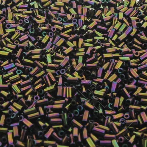 Toho 3mm Bugle Seed Beads 10g - Metallic Iris Purple