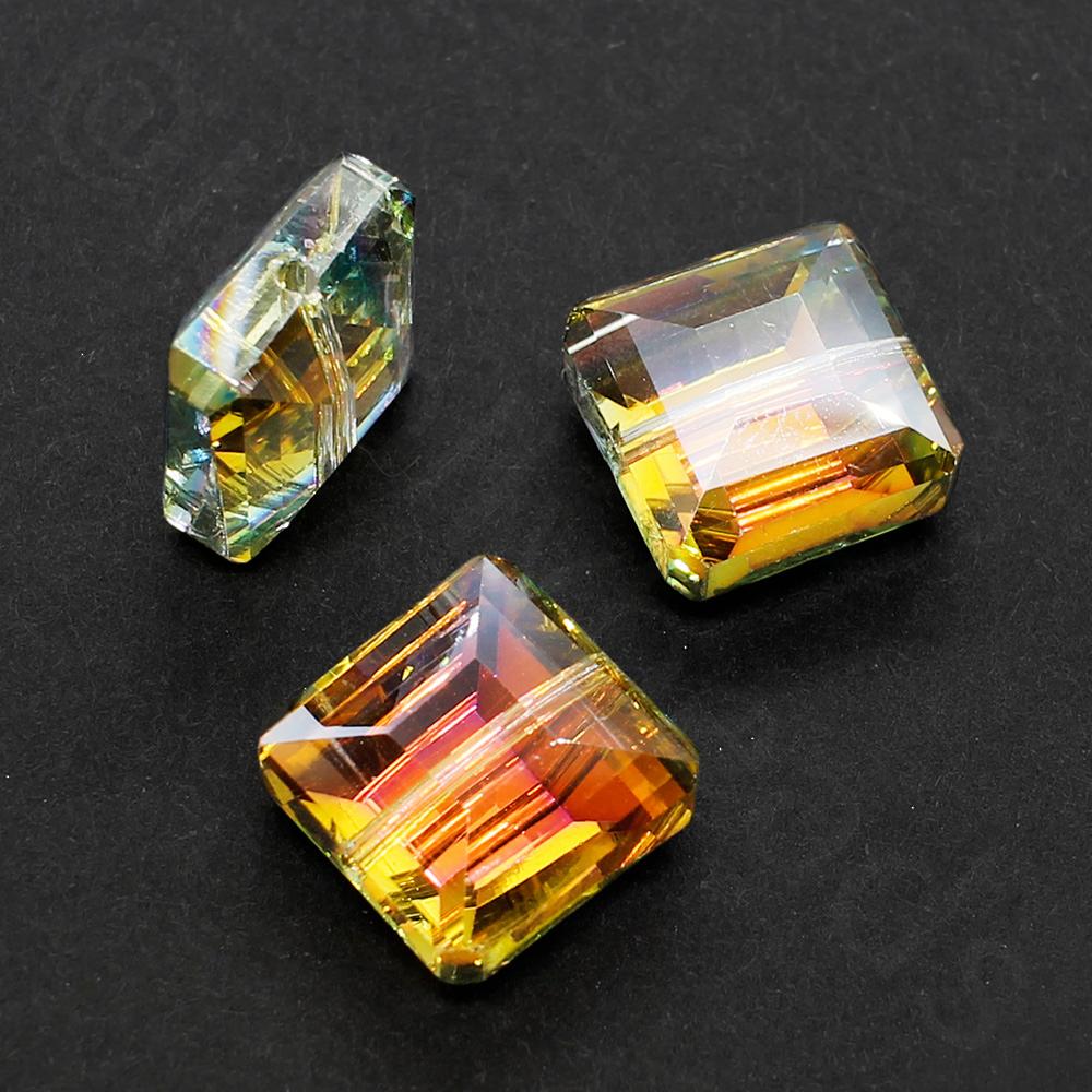 Crystal Square 14mm - Secret Garden 8pcs