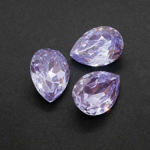 25mm resin Rivoli stone lavender — faceted round crystal-style cabochon ideal for jewelry making, settings, and crafts