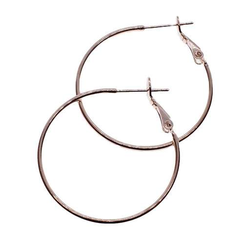 Hoop Earring 31mm 1 Pair - Rose Gold