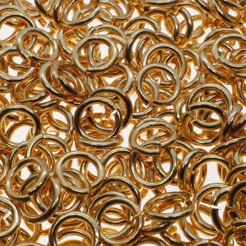 Jump Rings 6x1mm 150pcs - Champagne Gold