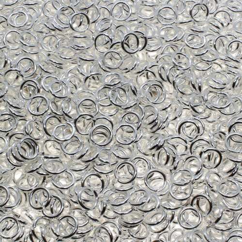 Jump Rings 4x0.7mm 350pcs - Silver Plate