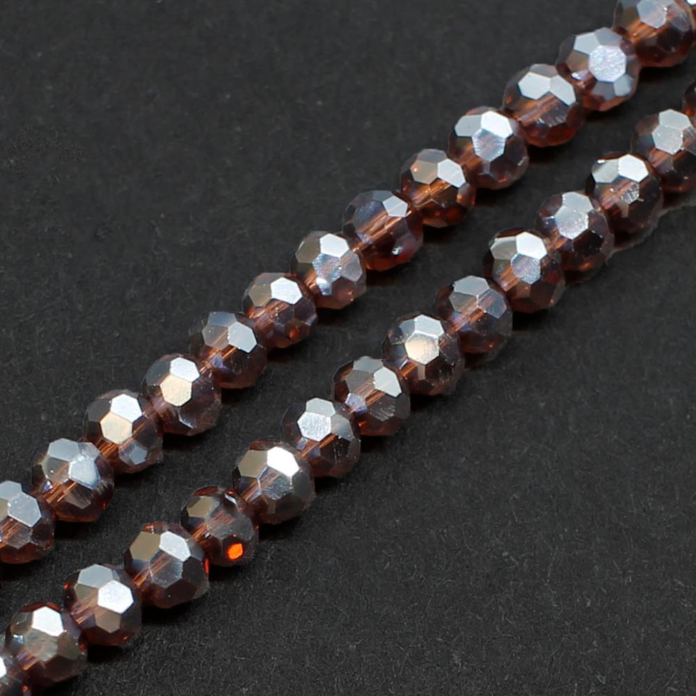 Crystal Round Beads  3mm - Amethyst Shimmer