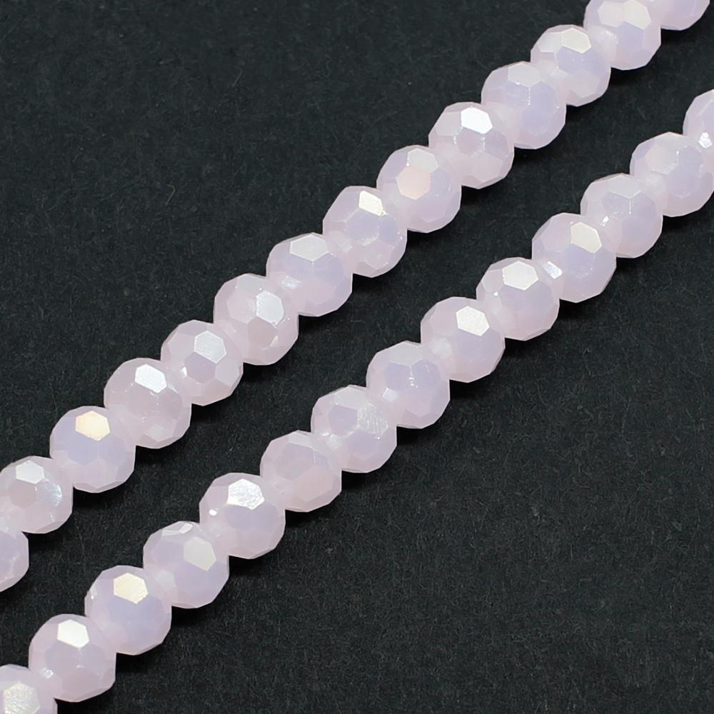 Crystal Round Beads  3mm - Baby Pink AB