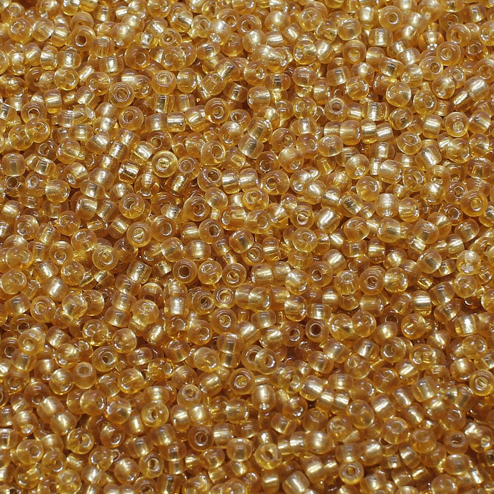FGB Beads Silver Lined Gold Size 12 - 50g