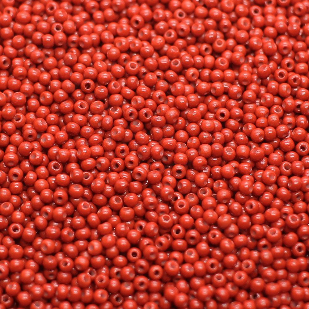 FGB Seed Beads Size 12 Opaque Dark Red- 50g
