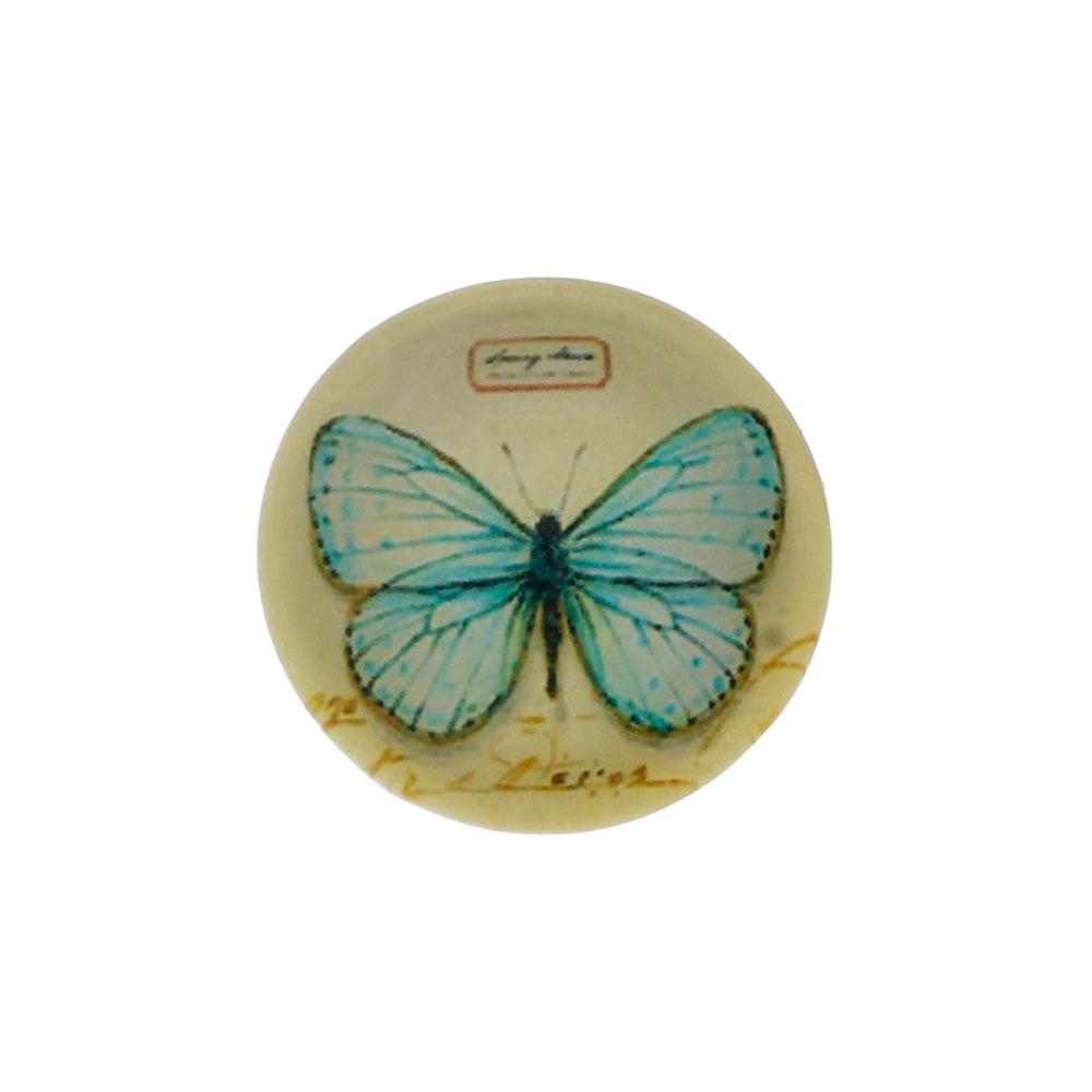 Glass Cabochon 20mm - Butterfly Pale