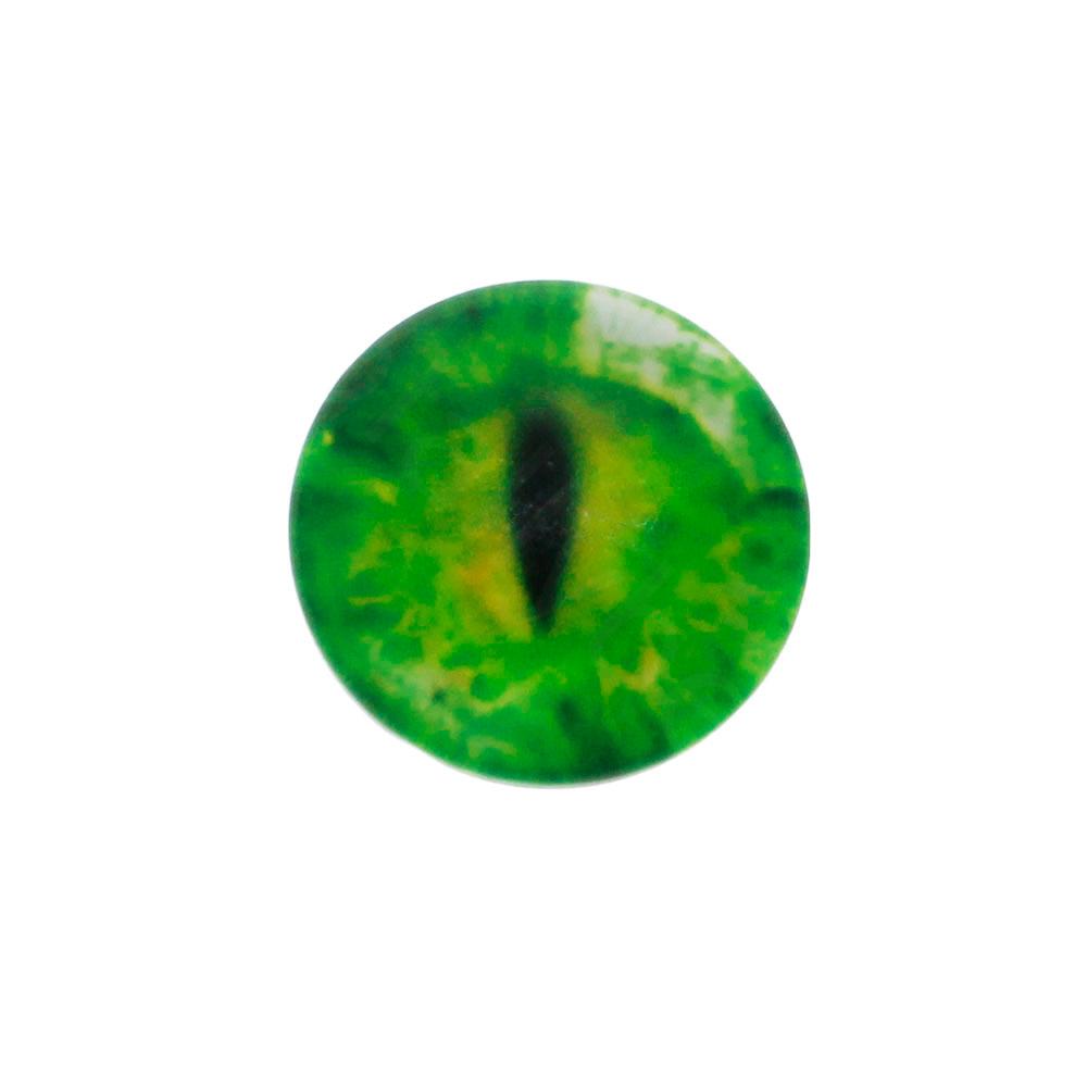 Glass Cabochon 20mm - Dragon Eye Dark Green Colour