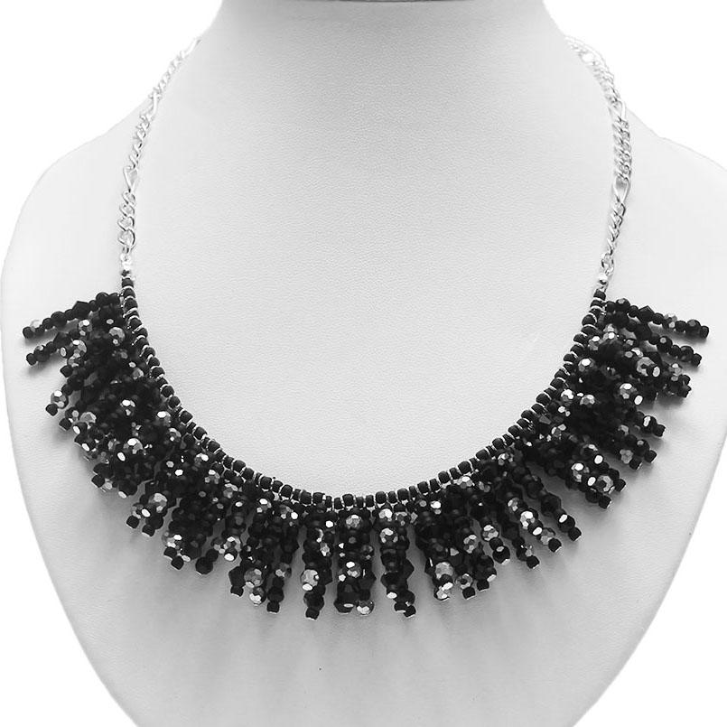 Sarah Millsop Statement Bead Pin Collar Kit Silver Shadow