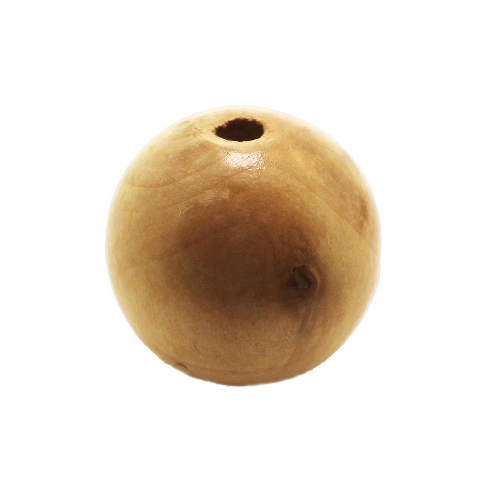 Wooden Bead - Round 22mm Natural 3pcs