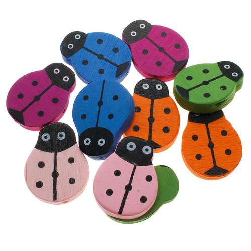 Childrens Wooden Bead - Lady Bug