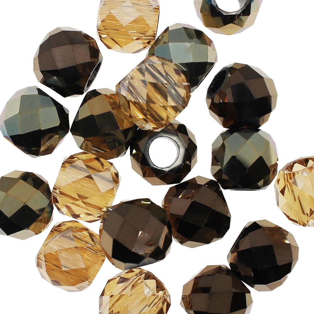 Crystal Large Hole Bead - Earth Mix 20 Beads