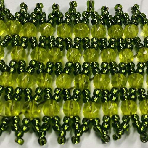 Netted Bracelet Kit olive green bracelet making kit — DIY set with beads and instructions for creating handmade jewelry