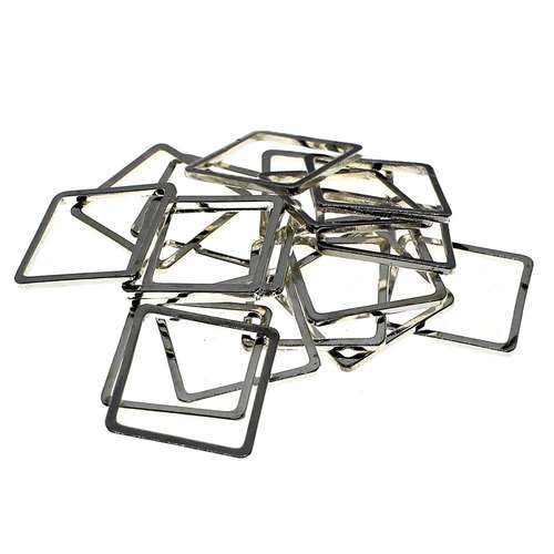 Square Shaped Spacer Ring Silver Plated - 14 x 1mm - 10g