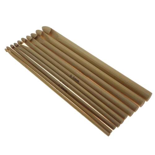 10 Wooden Crochet Hook bundle