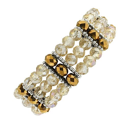 Beatrice Bracelet champagne/bronze bundle pack bracelet making kit — DIY set with beads and instructions for creating handmade jewelry