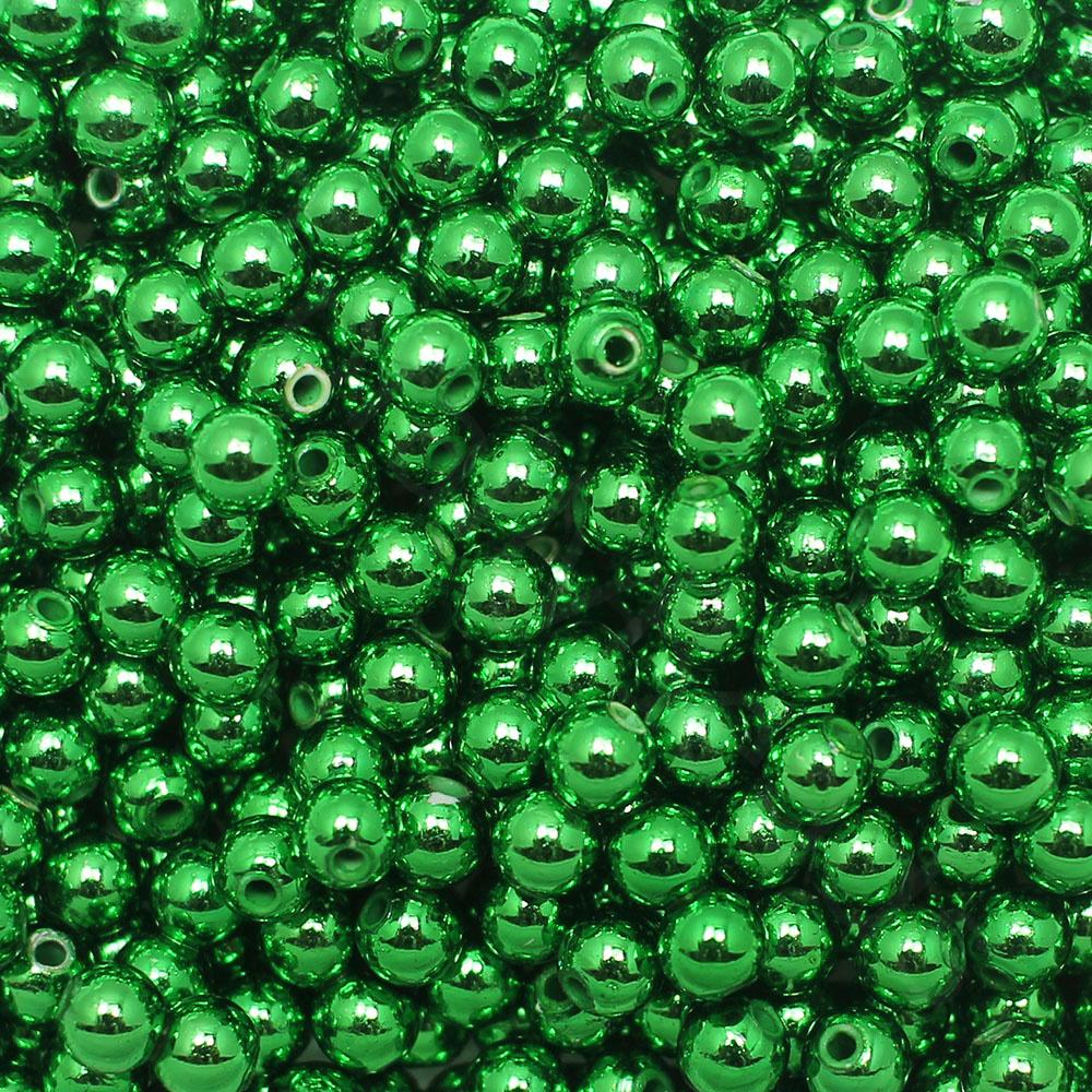 Acrylic Green Round Beads 6mm - 470pcs