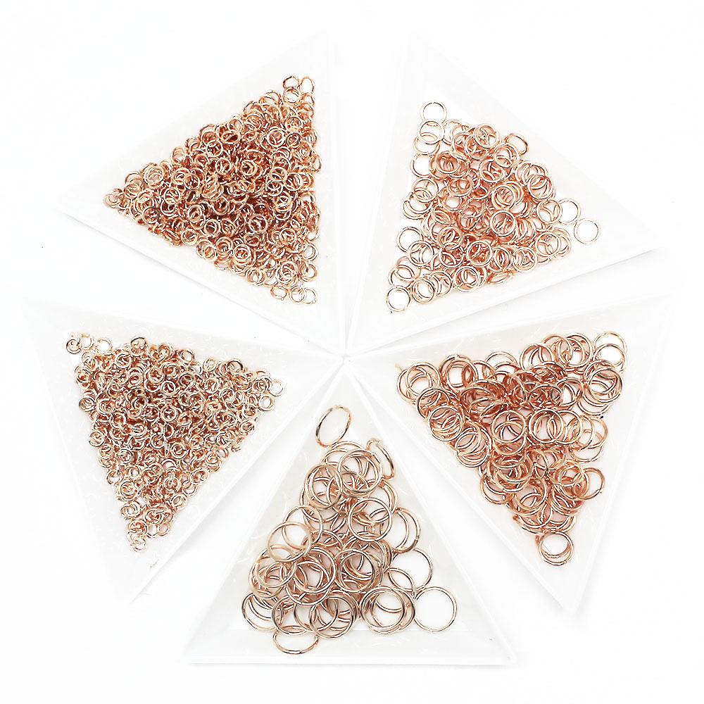 Jump Rings Variety Pack - Rose Gold