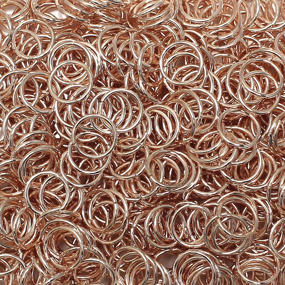 Jump Rings 10x1mm 75pcs - Rose Gold Plated