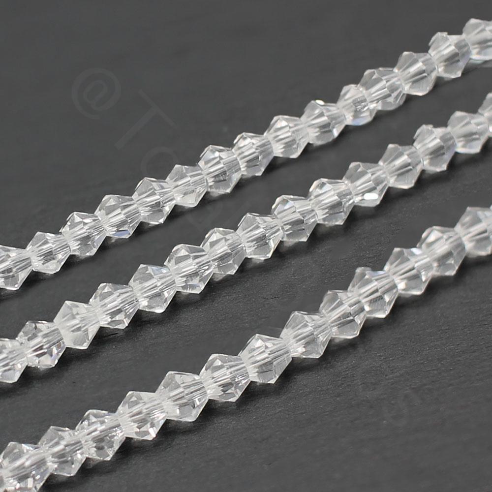 Premium Crystal 3mm Bicone Beads - Clear