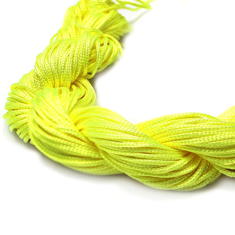 Rattail Cord 1mm Neon Yellow - 10m